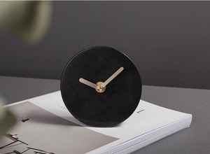 The CRAFT EXIM Luxury Natural Marble Quartz <b>Art</b> <b>Deco</b> Desk <b>Clock</b> Premium Handcrafted Home Office Decor - Product Image 3