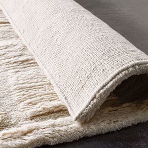 모던 스타일 핸드 노트 아이보리 울 카펫, 가정용 거실 현관문을 위한 고품질 울 러그 루프 파일 플랫 위브 - Product Image 4