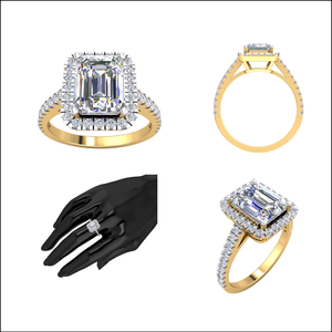 Anillo de Bodas de Oro clásico de 18 quilates para mujer con 2.47cts VS Clarity Lab Grown Diamond EF Color IGI Certified Jewelry para compromiso - Product Image 2