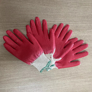 Gants enduits de caoutchouc vietnamien Gants de travail de sécurité antidérapants anti-coupure avec coton réutilisable semi-enduit de latex pour le jardinage - Product Image 1