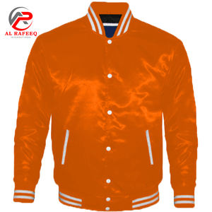 Custom Blank Embroidery College <b>Jacket</b> Silk Varsity <b>Baseball</b> <b>Jacket</b> <b>Mens</b> Bomber <b>Jacket</b> - Product Image 3
