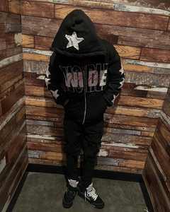 Vente en gros de sweats à capuche épais et personnalisés pour hommes, fabricant de sweats à capuche de haute qualité avec broderie graphique de luxe, sweats à capuche délavés à l'acide - Product Image 1