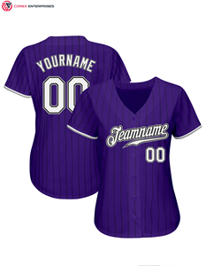 2025 personnalisé haute qualité le plus chaud maillots à fines rayures Baseball cousu maille Baseball uniformes chemises pour hommes - Product Image 2