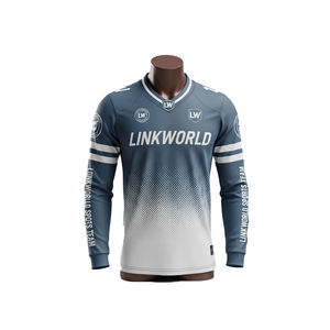 Maillot de hockey sur glace personnalisé respirant de haute qualité Design de mode en gros votre propre logo OEM 100% polyester séchage rapide unisexe - Product Image 2