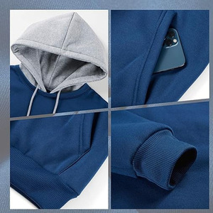 Sweat-shirts et pulls à capuche pour hommes, qualité supérieure, 100% coton, respirant, service OEM, logo personnalisé, pulls à capuche pour hommes personnalisés - Product Image 2