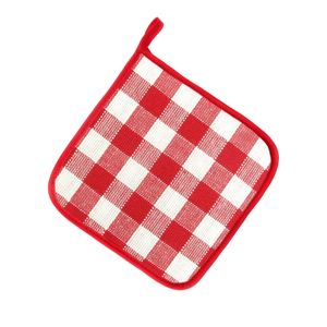 Porte-pot Red Check Design Meilleur porte-pot Exportateur en Inde Porte-pot en coton de qualité supérieure pour four - Product Image 5