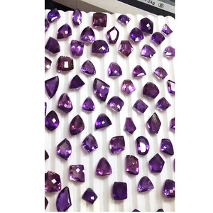 พลอยอเมทิสต์ธรรมชาติขนาด15มม. ถึง22มม. จำนวน79ชิ้นกำไลแฟนซี638ซม. ของ iroc พลอยคาเทล่าแบบหลวมตัด $154สำหรับทุกคน - Product Image 1