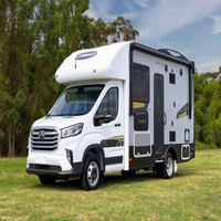 Nouvelle caravane de luxe tout-terrain 4x4 pour l'extérieur, avec toilettes, construction en acier/aluminium, blanche, capacité 4-6 personnes, véhicule de loisirs