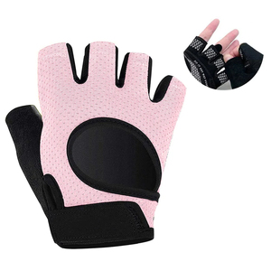 Gants de sport personnalisés avec logo d'usine, dos en maille respirante, paume en cuir synthétique rembourrée pour l'entraînement en salle de sport - Product Image 2
