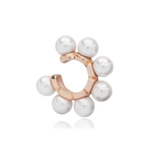 White Pearl Design Single <b>Cuff</b> <b>Earring</b> Fine Jewelry Wholesale Turkish Handmade 925 Sterling Silver Jewelry - Product Image 6