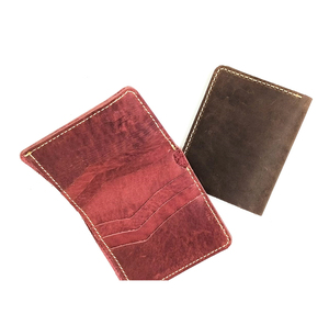 Precio al por mayor se acepta logotipo personalizado hombres tarjeteros monedero para hombre billetera RFID cuero genuino billeteras plegables para hombres - Product Image 4