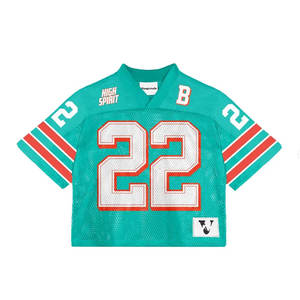 T-shirt Boxy surdimensionné personnalisé imprimé Vintage maillot de football américain unisexe maillot Streetwear T-Shirt surdimensionné pour hommes maillot en maille - Product Image 2