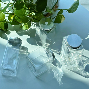 Bouteille en plastique PET carrée courte tendance avec bouchon à vis TINH DIEU VIETNAM Fabricant fournisseur Échantillon gratuit Emballage plastique de qualité supérieure - Product Image 6