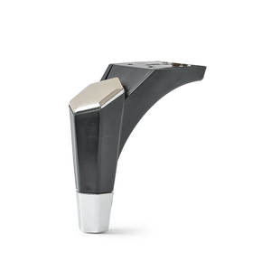 Patas de Muebles Modernas en Forma de L de Plástico Cromado de 15 cm, Patas para Sofás, Armarios, Camas, Sillones, Fácil Instalación, Modelo para Sala de Estar - Product Image 1