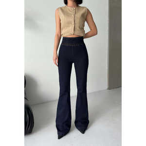 Women's <b>Elastic</b> <b>Waistband</b> Jeans Leggings - Product Image 1