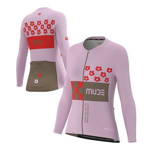 Maillot de cyclisme pour femmes SOLACE à carreaux rose - Respirant, léger, à manches courtes - Product Image 5