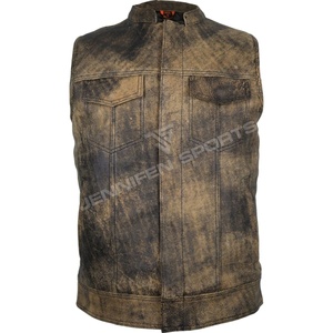 Men's Plus Size Vintage Style Motorcycle Racing Jacket New Breathable and Windproof Leather Riding <b>Vest</b> - Product Image 1