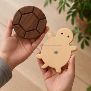 KALATRI Classic Handmade Eco-Friendly Square Walnut Wood Coaster Set with <b>Black</b> <b>Epoxy</b> <b>Resin</b> Coasters for Restaurants - Product Image 3