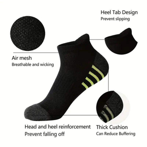Men's Women's Fashionable Breathable Boat <b>Socks</b> Comfortable Casual Ankle <b>Socks</b> Anti-Slip Anti-Bacterial Features Bottom Visible - Product Image 5