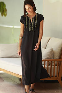 Bikini Mexicano Étnico Vintage con Bordado Campesino, Rayón Azul, Cuello en V Ancho, Rayas, Paisley, Encaje, Teñido Liso, Directo de Fábrica - Product Image 3