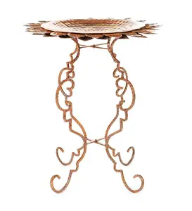Quality Assured Hammered Bird Bath Sunflower Shape With Scalloped Edges Create Both A Functional And Beautiful Place For Animals
