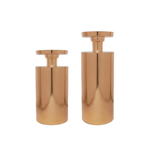 Soporte de vela votiva de huracán de aluminio de cristal Tarros de linterna de Metal elegantes para el hogar para cumpleaños Navidad Pascua - Product Image 1