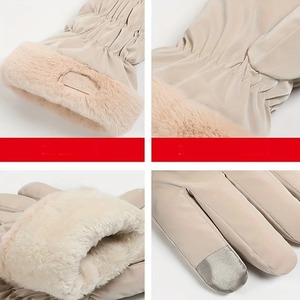 Guantes de Moda Ecológicos para Mujer, Invierno 2025, Cálidos, Resistentes al Viento, Impermeables, Forro de Felpa, para Clima Frío, Deportes al Aire Libre, Ciclismo - Product Image 5