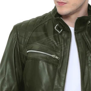 Veste en cuir design personnalisé nouveauté veste en cuir pour hommes de quantité minimale de commande basse veste en cuir Streetwear pour hommes - Product Image 5