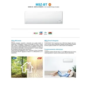 Climatiseur Inverter Mitsubishi BT 12000 BTU MSZ-BT35VGK avec réfrigérant R32, Wi-Fi intégré, A+++, usage domestique, électrique - Product Image 3