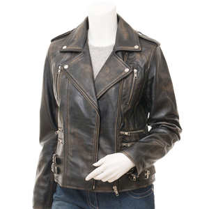 Chaqueta de Cuero para Mujer, Transpirable, de Alta Calidad, Estilo Moderno, Nuevo Modelo, Informal, con Cierre - Product Image 3