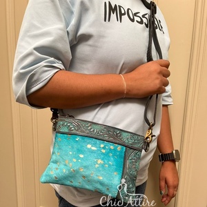 Mini bolso cruzado de cuero genuino para mujer, bolso de mano de cuero occidental, bolso de mano de marca personalizada, monedero móvil - Product Image 1