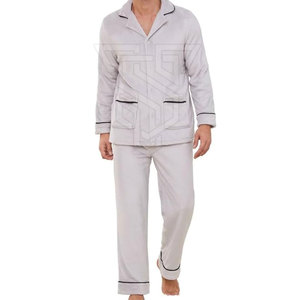 Traje de dormir de punto de seda para hombre, superventas, manga larga de alta calidad, secado rápido y transpirable, fabricado en Pakistán - Product Image 1