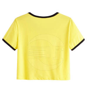 Femmes XL séchage rapide haut court T-Shirts respirant coton de haute qualité Logo personnalisé décontracté impression conception toile Service OEM - Product Image 2