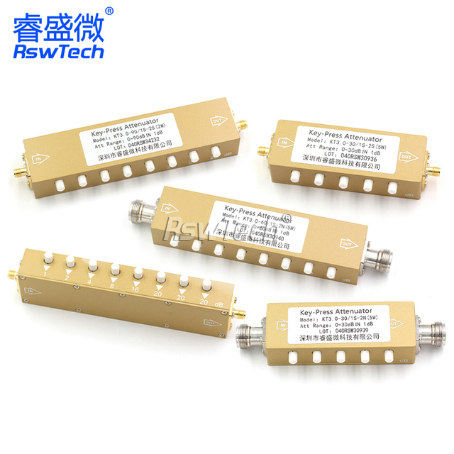 Key-press Type Variable Attenuator 5W Dc-3ghz 0-30db push button step attenuator