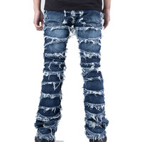 Yığın pantolon özel Logo pantolon Streetwear erkek kargo cepler boy Jogger ucuz fiyat yığını pantolon