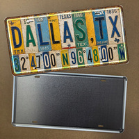 Letrero Metálico Vintage de Texas, Estilo Rústico, para Decoración de Pared de Salón o Garaje, Venta al por Mayor
