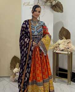 ชุดเดรส Afghan kuchi แบบดั้งเดิมชุดเดรส Banjara แบบปักลายลูกไม้ตกแต่งผ้าแบบปรับแต่งกระดุมได้ - Product Image 2