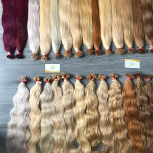 Kératine italienne à bouts plats 100% extensions de cheveux en bande vietnamienne brutes prix de gros avec style de vague d'usine - Product Image 1