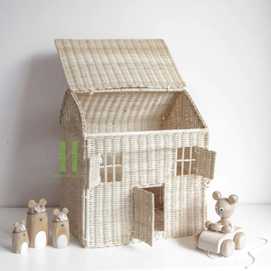 Cesta de almacenamiento pequeña de mimbre para casa de ratán para niños, juguetes ecológicos para niños, nuevos productos hechos en Vietnam HNH Craft - Product Image 2