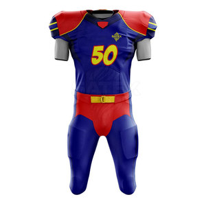 Ensembles d'uniformes de football américain pour hommes à manches courtes, respirants, à séchage rapide, de qualité supérieure, design personnalisé, 100 % polyester, toutes saisons - Product Image 1