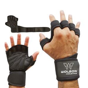 Unisex Comfortable Silicone Fitness <b>Gloves</b> for Workout Gym <b>Weight</b> Lifting Sport Cross <b>Training</b> with Wrist Support - Product Image 1