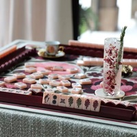 Haus of Tiles Ensemble de tuiles de mahjong Pétale et Tissage Pivoine, 160 tuiles de mahjong américaines en acrylique