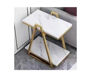 Mesa auxiliar de Metal de estilo moderno contemporáneo de forma nórdica, mesa de centro moderna superior de elevación de hierro de madera de alta calidad para sala de estar - Product Image 2