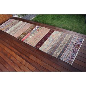 Alfombra Turca Vintage de 2.5x10 pies, Alfombra Azul del Suroeste de Estados Unidos, de Lana - Product Image 2