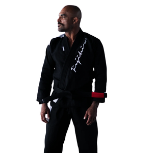 450G Pearl Weave BJJ Gi Black Lightweight Brazilian Jiu Jitsu <b>Kimono</b> with Ripstop Pants for Training Competition - Product Image 3