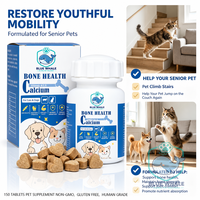 Tablet Kalsium Dikalciuk Fosfat & Vitamin D3 Suplemen Anjing & Kucing untuk Tulang & Gigi Kuat, Mendukung Kesehatan Sendi 120g