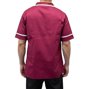 Túnica Sanitaria 2026 con Ribete en el Cuello, Mangas y Bolsillos, Túnicas Sanitarias Económicas en el Reino Unido, Túnicas Sanitarias Azul Claro - Product Image 3