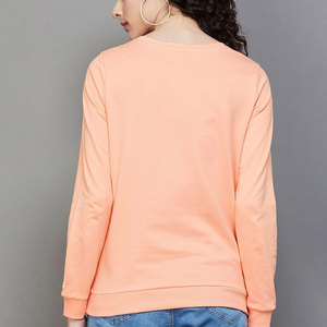 Sweat-shirts pour femmes en molleton d'hiver à manches longues, 100% coton, logo sur le devant, surdimensionné - Product Image 2