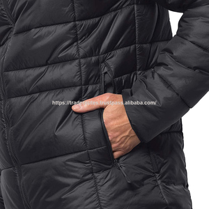 Chaqueta acolchada negra recortada personalizada, doble botonadura, cálida, brillante, Burbuja, piel de vaca, logotipo, sublimación, talla grande, transpirable - Product Image 5