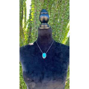 Collier Eli Skeets Royston en turquoise et argent sterling serti dans un cadre, cadeau idéal pour toutes les occasions - Product Image 2